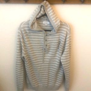Gray hooded sweater